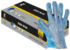 Jednorzov rukavice PE DUCK BLUE polyetylenov box 500 ks - modr