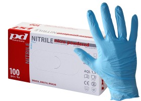 Jednorzov rukavice PD nesteriln nitrilov - pudrovan