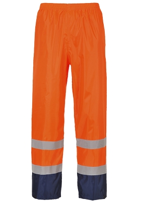 Kalhoty do det PORTWEST H444 Hi-Vis Contrast reflexn - oranov/navy