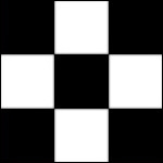 šachovnice černá / bílá
