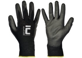 Pracovn rukavice BUNTING BLACK Evolution bezev pleten men v PU - ern