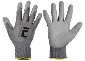 Pracovn rukavice BUNTING GREY Evolution bezev pleten men v PU - ed