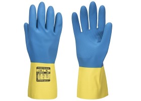 Chemicky odolné rukavice PORTWEST A801 Latexové - dvakrát máčené