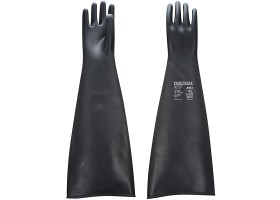 Chemicky odolné rukavice PORTWEST A803 HEAVYWEIGHT  délka 60cm - přírodní pryž