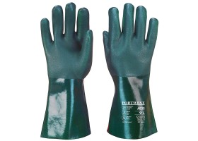 Chemicky odolné rukavice PORTWEST A835 PVC velikost XL/10 - délka 35cm 