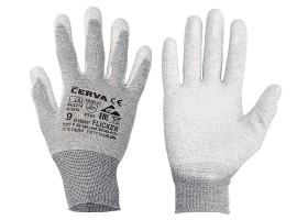 Antistatické rukavice ČERVA FLICKER s uhlíkovým vláknem