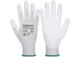 Antistatické rukavice PORTWEST A199 ESD s PU v dlani a na prstech