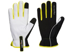 Zimn� rukavice PORTWEST A776 PW3 ko�en� dla� a vodot�sn� membr�na - �ern�/�lut�