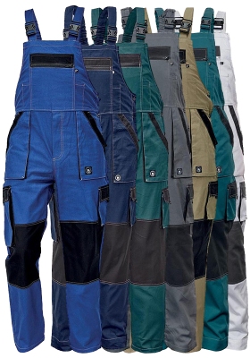 Montérkové kalhoty s laclem ČERVA MAX SUMMER 220 - bavlna