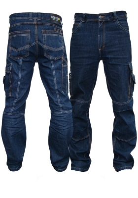 Pracovn kalhoty DASSY KNOXVILLE JEANS STRETCH - 390 - upraven dlka