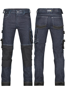 Pracovní kalhoty DASSY KYOTO JEANS STRETCH - 320 - upravená délka