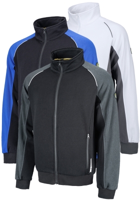 Pracovn� mikina MAX ECO STR na zip s n�plety a reflexn�mi prvky 300