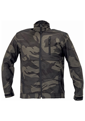 Bunda softshell CRV CRAMBE camouflage s TPU membrnou 300 - vododoln