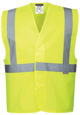 Reflexn vesta PORTWEST C472 Hi-Vis s jednm pruhem - lut