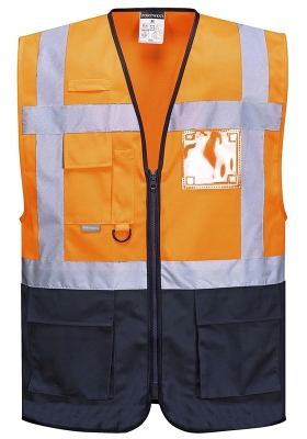 Reflexn vesta PORTWEST C476 Hi-Vis WARSAW EXECUTIVE - oranov/navy