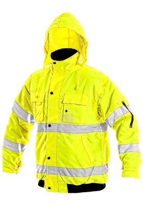 Reflexn bunda LEEDS PILOT Hi-Vis odepnac rukvy  - lut