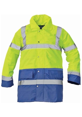 Reflexn bunda SEFTON 2 Hi-Vis nepromokav zateplen - lut/royal