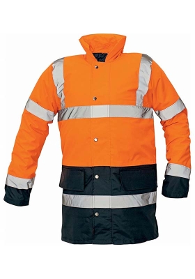 Reflexn bunda SEFTON 2 Hi-Vis nepromokav zateplen - oranov/navy