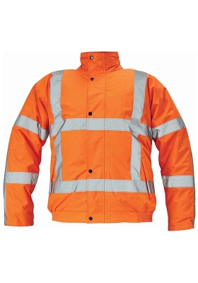 Reflexn bunda CLOVELLY PILOT RWS Hi-Vis nepromokav - oranov