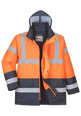 Reflexn bunda PORTWEST S467 Hi-Vis TRAFFIC dvoubarevn - oranov/navy