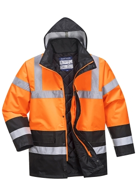 Reflexn bunda PORTWEST S467 Hi-Vis TRAFFIC dvoubarevn - oranov/ern