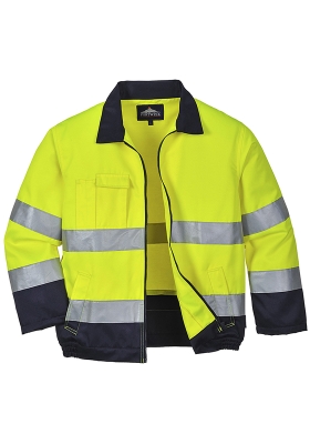 Reflexn bunda PORTWEST TX70 Hi-Vis MADRID - lut/navy