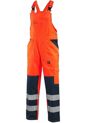 Reflexn� kalhoty s laclem CXS NORWICH UPG Hi-Vis 280 - oran�ov�/navy