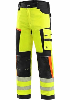 Reflexn� kalhoty do pasu CXS BENSON Hi-Vis 280 - �lut�/�ern�