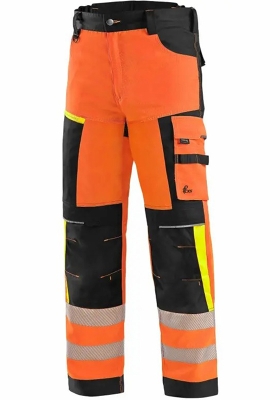 Reflexn� kalhoty do pasu CXS BENSON Hi-Vis 280 - oran�ov�/�ern�