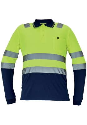 Reflexn polokoile LEON Hi-Vis s dlouhm rukvem a kapsou 160 - lut/navy