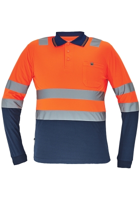 Reflexn polokoile LEON Hi-Vis s dlouhm rukvem a kapsou 160 - oranov/navy