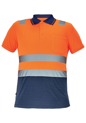 Reflexn polokoile CADIZ Hi-Vis s kapsou 160 - oranov/navy