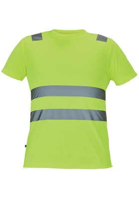 Reflexn triko TERUEL Hi-Vis s pruhy na ramenou 160 - lut