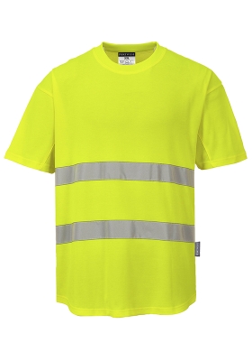 Reflexn triko PORTWEST C394 Hi-Vis COTTON COMFORT Mesh 175 - lut