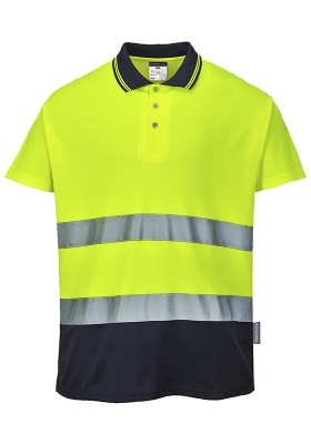 Reflexn polokoile PORTWEST S174 Hi-Vis COTTON COMFORT 175 - lut/navy