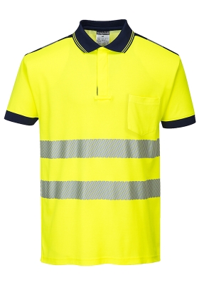 Reflexn polokoile PORTWEST T180 PW3 Hi-Vis COTTON COMFORT 175 - lut/navy