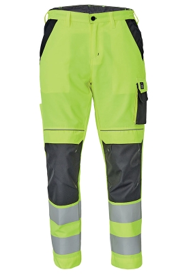 Reflexní kalhoty do pasu MAX VIVO Hi-Vis zesílená kolena 250 - žlutá