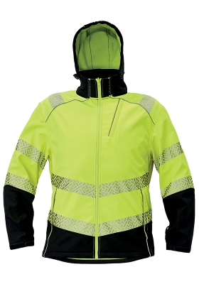 Reflexn bunda softshell KNOXFIELD PROFI Hi-Vis TPU membrna - lut/ern