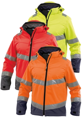 Reflexn bunda softshell DASSY MALAGA Hi-Vis - 310 - podvka fleece