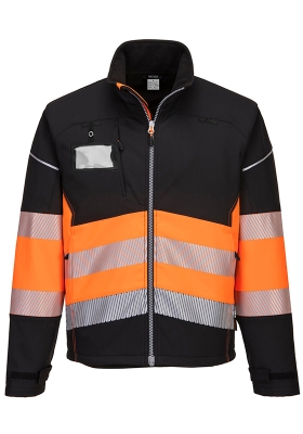 Reflexn bunda softshell PORTWEST PW375 Hi-Vis Tda 1 - ern/oranov