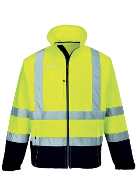 Reflexn bunda softshell PORTWEST S425 Hi-Vis CONTRAST 310 - lut/navy