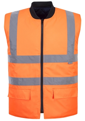 Reflexn vesta PORTWEST S469 Hi-Vis zateplen oboustrann 260 - oranov