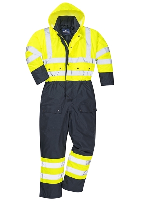 Reflexn kombinza PORTWEST S485 Hi-Vis CONTRAST zateplen - lut/navy