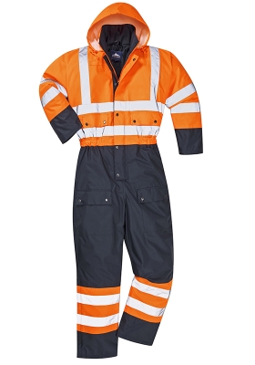 Reflexn kombinza PORTWEST S485 Hi-Vis CONTRAST zateplen - oranov/navy