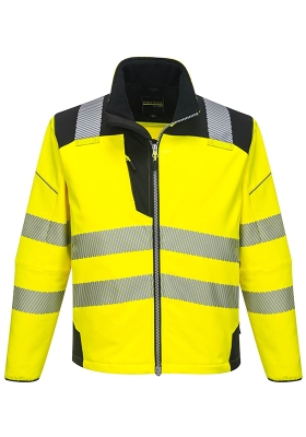 Reflexn bunda softshell PORTWEST PW3 T402 Hi-Vis dvoubarevn - lut/ern