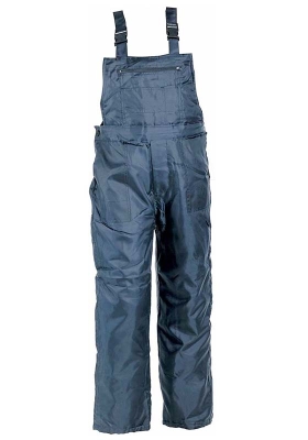 Zimní pracovní kalhoty s laclem TITAN zateplené voděodolné - navy