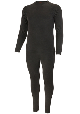 Funkn termoprdlo BENNON MERINO 180 SET spodky a triko s dlouhm rukvem - ern