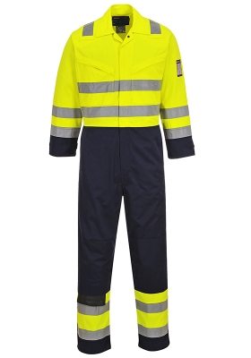 Neholav kombinza PORTWEST MV28 Hi-Vis MODAFLAME antistatisk 280 - lut/navy