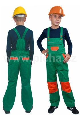 Dětské montérky - kalhoty s laclem