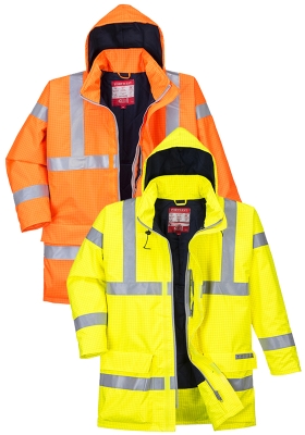 Reflexn neholav antistatick bunda PORTWEST S778 Bizflame Rain Hi-Vis FR 